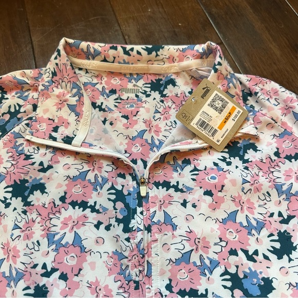 Women's Puma Bloom Full Zip Shell Golf Jacket Windbreaker Size S NWT - Picture 4 of 13